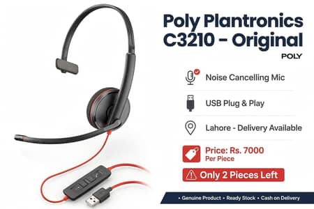 `Poly Plantronics Blackwire C3210 USB Original - 7000 Per Piece`