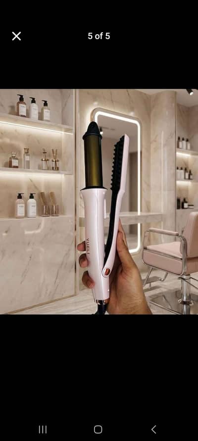 2 in 1 hair curler & straightner with ceramic & gold barrel