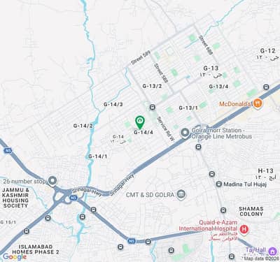 40*80 corner ground portion available for rent in G-14/4