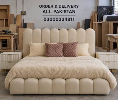 Luxury Upholstered King Size Bed | Custom Made Furniture