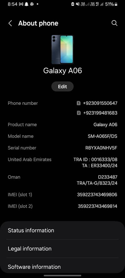Samsung Mobile A06