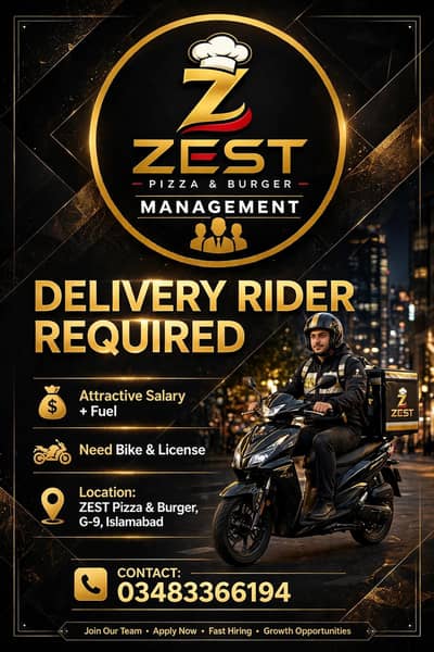 Need Food Delivery Rider