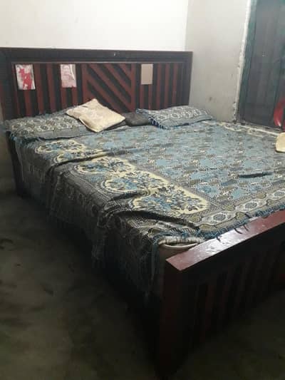 king size double bed with comfortable 10 inch spring  mattress