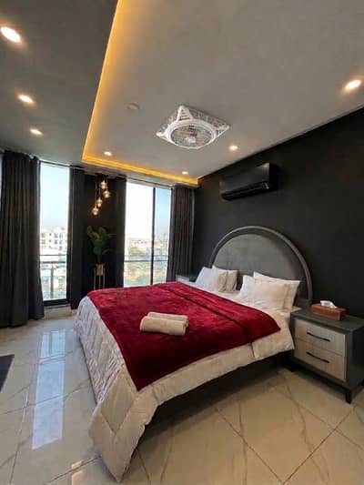 Brand New 1 Bed Fully Furnished Apartment Available For Rent In Main Boulevard Bahria Town Lahore.
