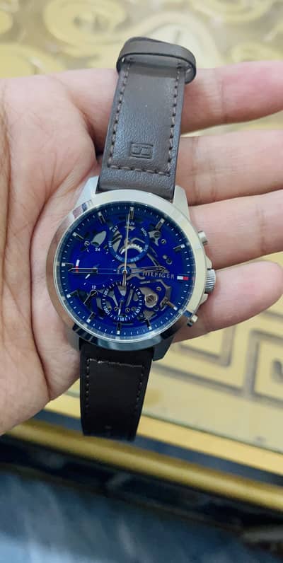 100% Original New Tommy Hilfiger Premium Leather Strap Men Watch