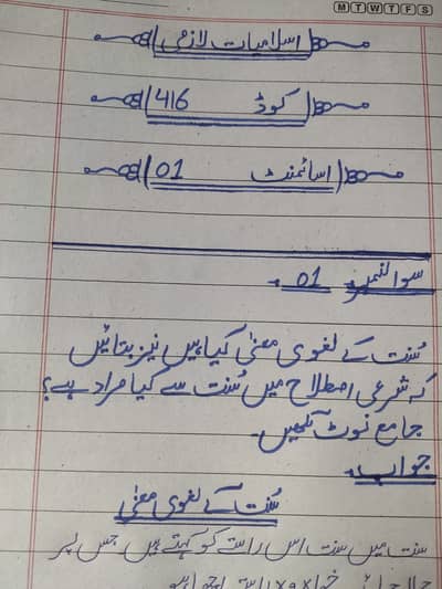 AIOU September assignment
