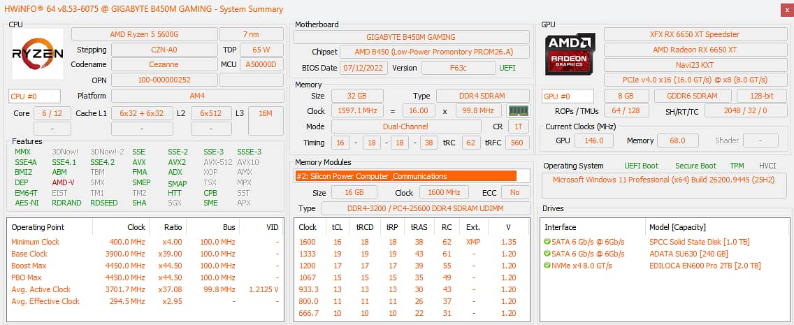 High-Performance Gaming & Editing PC | RX 6650 XT | 32GB RAM | 3.2TB 19