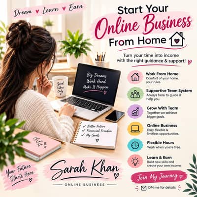 online work from home flexible hours and through learning sessions. ,. .