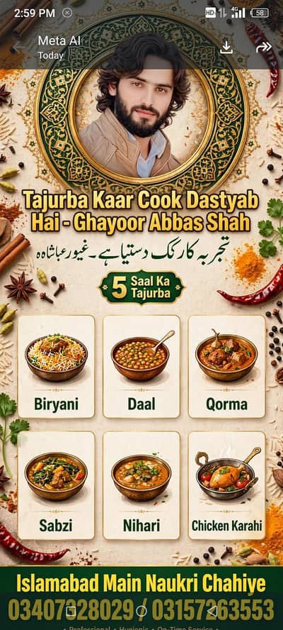 i m professional cook