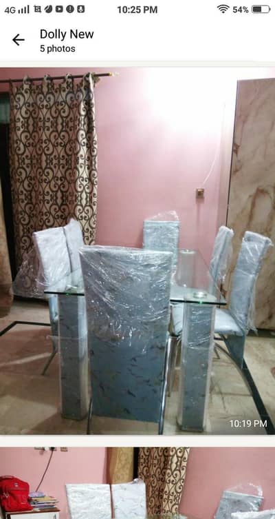 Trendy Aluminum 6 seater dinning table