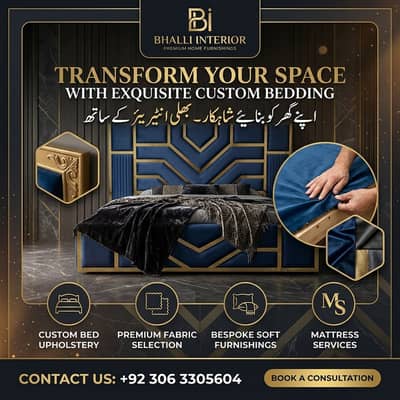 Custom Bed Upholstery & Premium Bedding | Bhalli Interior