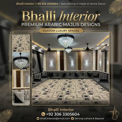 Royal Arabic Majlis Design & Velvet Seating | Bhalli Interior