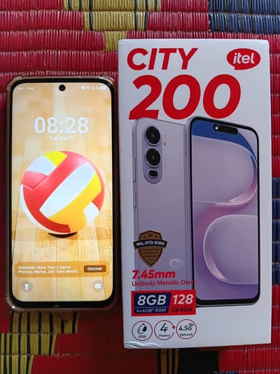 Itel City 200 8/128 GB Box and Charger Original Price 31,500