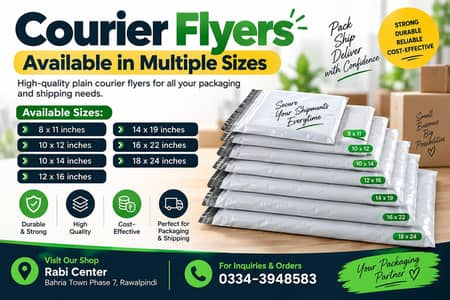 Courier Flyers Available in Multiple Sizes - Bahria Phase 7 Rawalpindi
