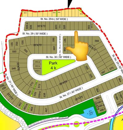 Garden Cuty Zone 1 Ext 12 Marla Top Location Plot for Sale