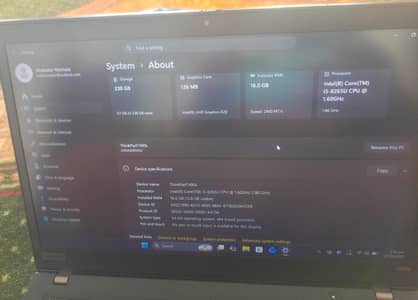 Lenovo Thinkpad T490s 16 GB Ram 256 GB SSD