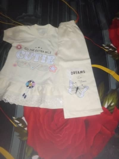 unused Brand new light yellow baby girl bananai suit(2 piece)