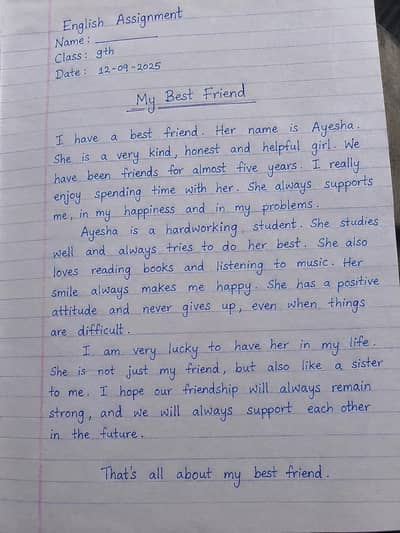 hand written assignments