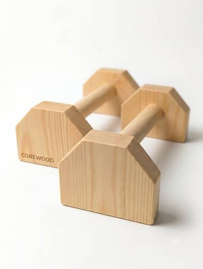Solid Wood Hexagon Anti-Slip Push-Up Bars & Calisthenics Parallettes