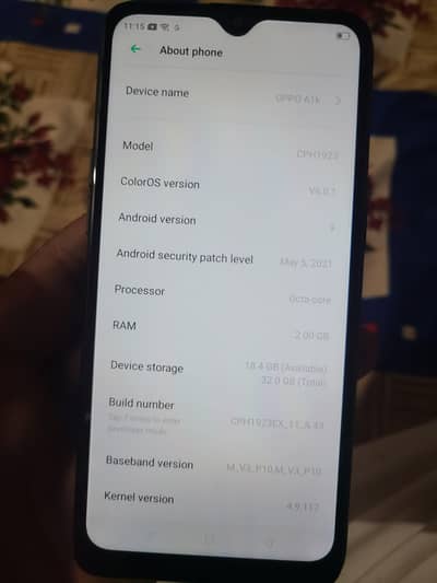 OPPO A1k