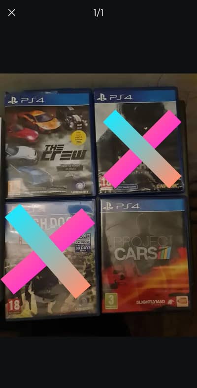 PS4 games the crew ,project cars CD excellent condition