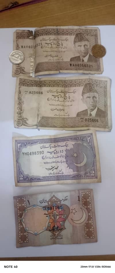 Old currency and coins