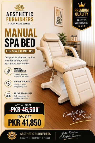 Bed|Saloon Bed | Spa Bed | Beauty Therapy Bed | Facial & Spa Bed