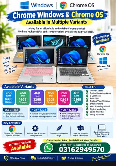Chromebook windows 10 4 to 5 hours battery backup with charger