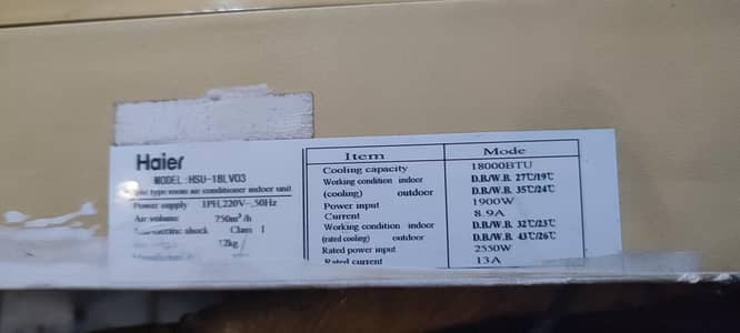 Haier 1.5 Ton Split AC