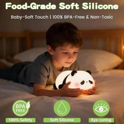 Panda silicon  Led night light soft touch sencer . best for gift ,