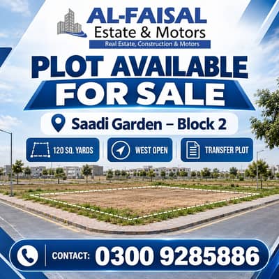 SAADI GARDEN BLOCK 2 PLOT FOR SALE