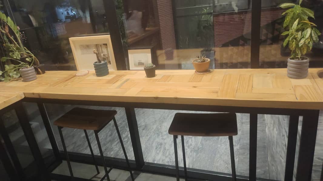 Stylish Bar Counter with Stools – Modern & Elegant Setup 0