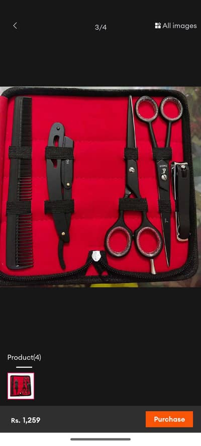 Premium Quality Hair Dressing & Grooming Kit with Pouch