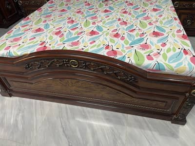 Pure Sheesham wood king size Bed dressing side tables for sale