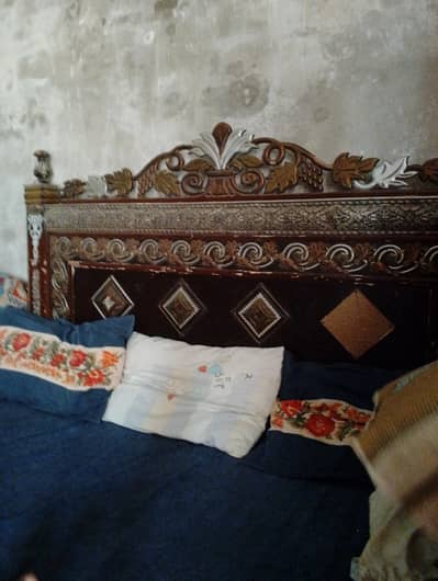 only double bed pure wood without mattress