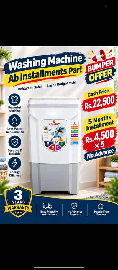 washing machine on easy installment