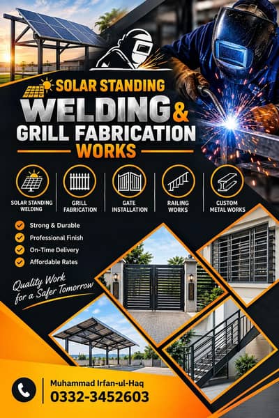 ALL TYPES OF GRILLS, SHADES, WINDOWS, BARBED, DOORS, IRON GATE WELDING