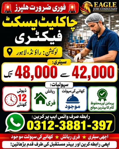 Lahore Factory Jobs 2026 | Jobs in Lahore