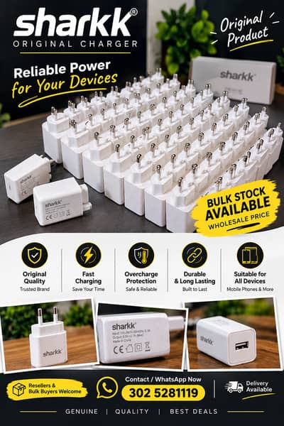 Sharkk Original Charger – Bulk Stock | Wholesale Price