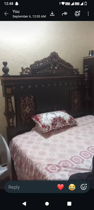 bed set with mattress side tables and showcase