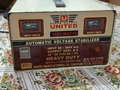 Super Deluxe United 3500W Automatic Voltage Stabilizer