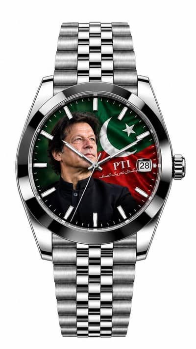 Men’s Stylish Pakistan Theme Stainless Steel Watch – New
