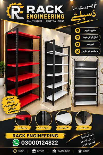 1: Wall Racks2: Gondola Racks3:Oil Racks 2: Gondola Racks