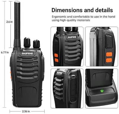 Baofeng BF-888S Walkie Talkies 16CH Two Way Radio Long Range UHF Radio
