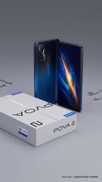 TECNO POVA 2 (6GB/128GB) - PTA Approved, 7000mAh Battery, Original Box
