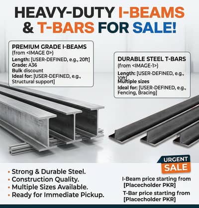 Heavy Duty Iron Garder aur T-Iron Sale Ke Liye Available Hai