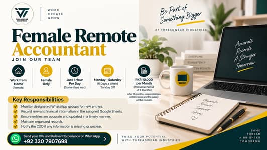 Part-Time Female Accountant — Work From Home