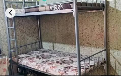 Metal Iron Bunk Bed And 2mattrus God Condition