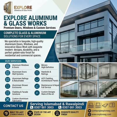 Office Glass Partitions /  Glass Replacement & Repair / Aluminum door