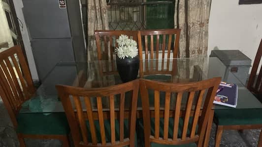 daining table & safe almari & show case & sofa set